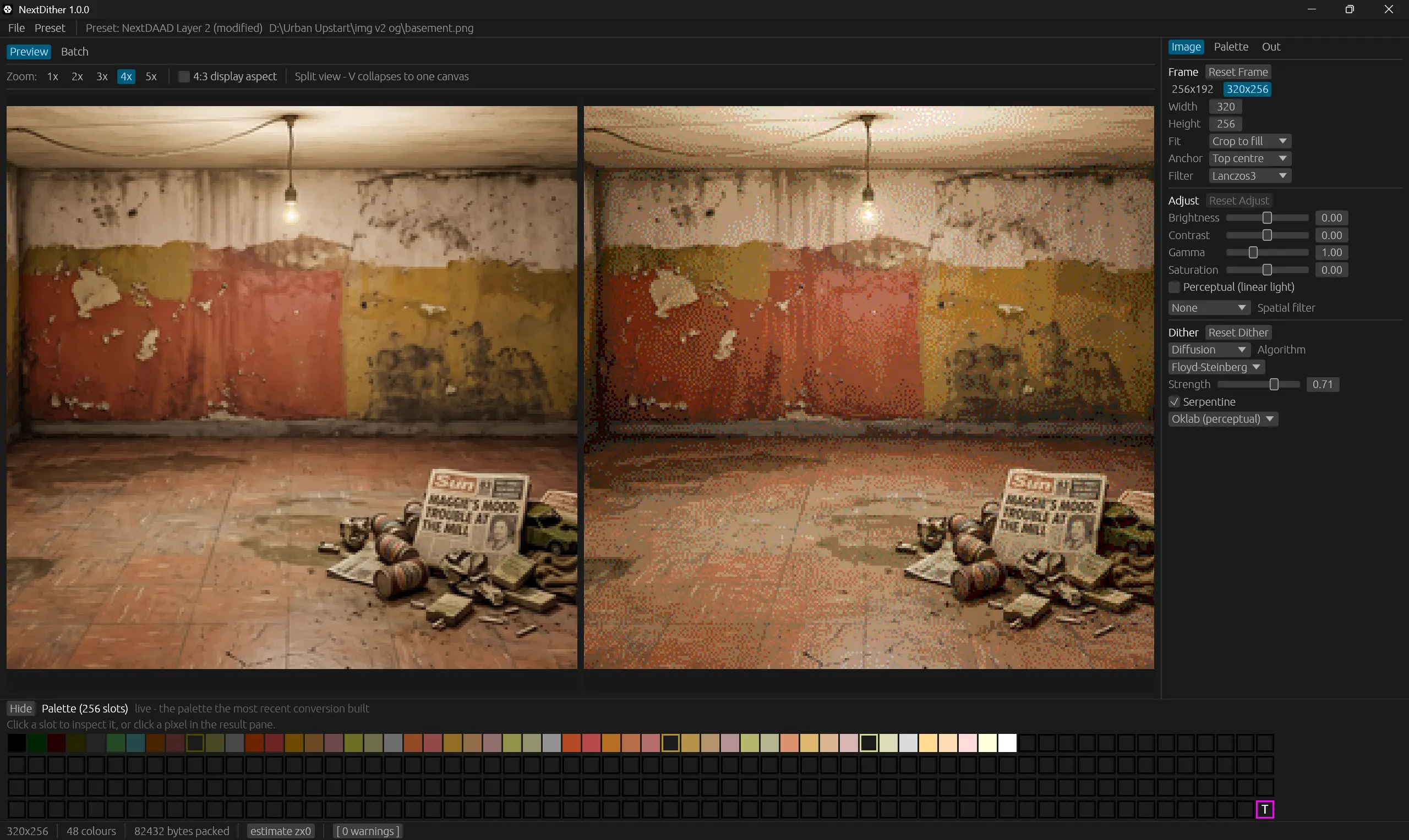 NextDither A/B preview